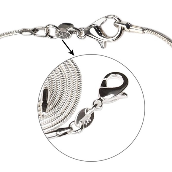 Enamel Pug Dog Puppy Pendant & 925 Sterling Silver Necklace - Picture 4 of 4